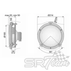 WESEM Halogen H3 verseny spotlámpa 180mm, keskeny