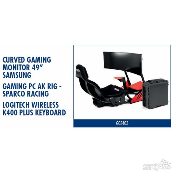 Sparco Evolve GP Gamer monitorral, gamer PC-vel és Logitech K400-al